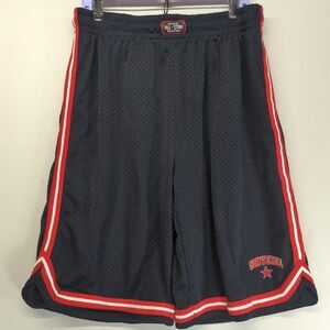 Converse All Star Mesh Basketball Shorts Lined Black Red Mens XL VTG Y2K